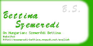 bettina szemeredi business card